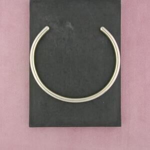 sterling silver vintage 8mm rounded collar statement necklace size 15.75in